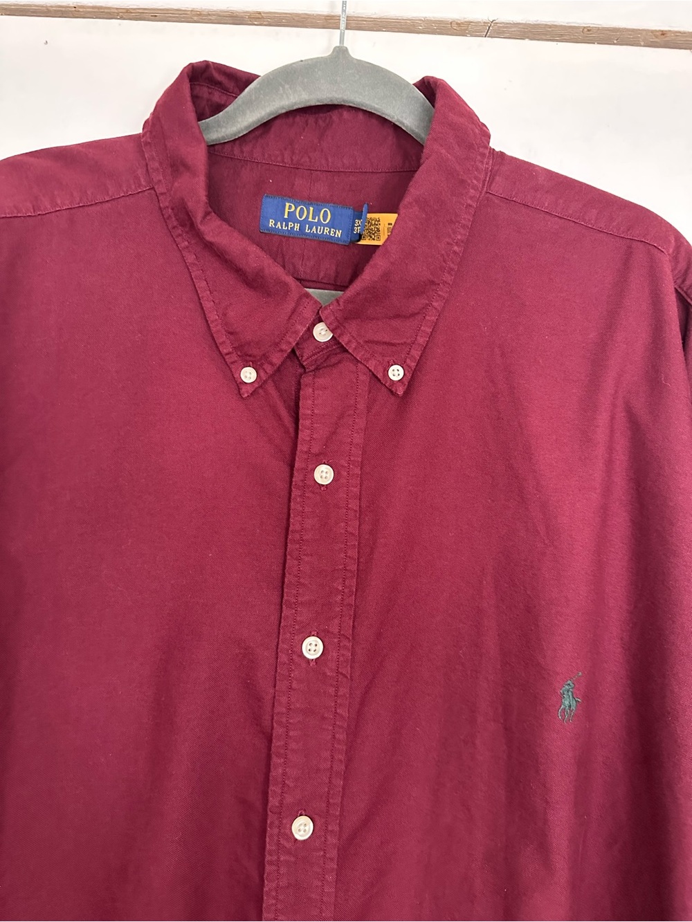 Ralph Lauren Men’s Button-Down Shirt in Deep Burgundy